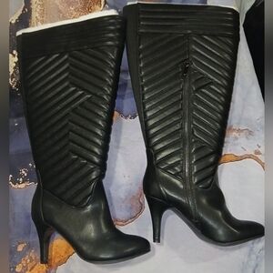 Quilted Knee-High Boots